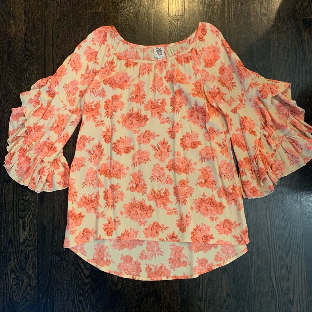 Ivy Jane Size Large Floral Blouse